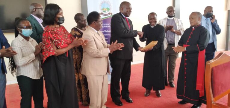 THANKSGIVING: UGANDA INSTITUTE OF INFORMATION AND COMMUNICATIONS TECHNOLOGY DONATES UGX 5M TOWARDS MISSION HOUSE CONSTRUCTION