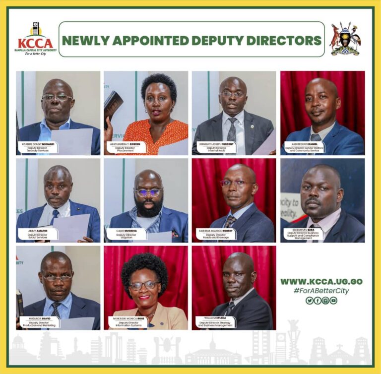 NEWS FACES @KCCA AS PUBLIC SERVICE COMMISSION APPOINTS  6 NEW DEPUTY DIRECTORS, MORE 5 PROMOTED! WHO HAS EATEN