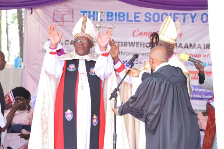 JOY AS JACOB ATEIRWEHO IS CONSECRATED THE 6TH BISHOP OF BUNYORO KITALA DIOCESE, REPLACING BISHOP SAMUEL KAHUMA