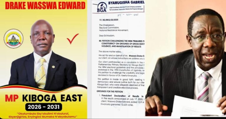 SHOCKING EVIDENCE! HON. KEEFA KIWANUKA IN TROUBLE OVER RIGGED WASSWA DRAKE EDWARD’S VICTORY IN KIBOGA EAST NRM MP PRIMARIES! RIGHTFUL WINNER HIRES TOUGH LAWYERS, PETITIONS MUSEVENI