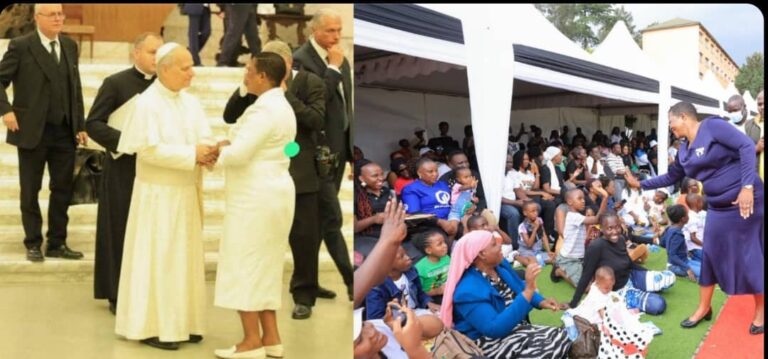 SPEAKER ANITA RETURNS FROM HOLLY SEE MEETING, EXTENDS PAPAL BLESSING TO THE PUPILS OF HILLSIDE PRIMARY SCHOOL, NAALYA